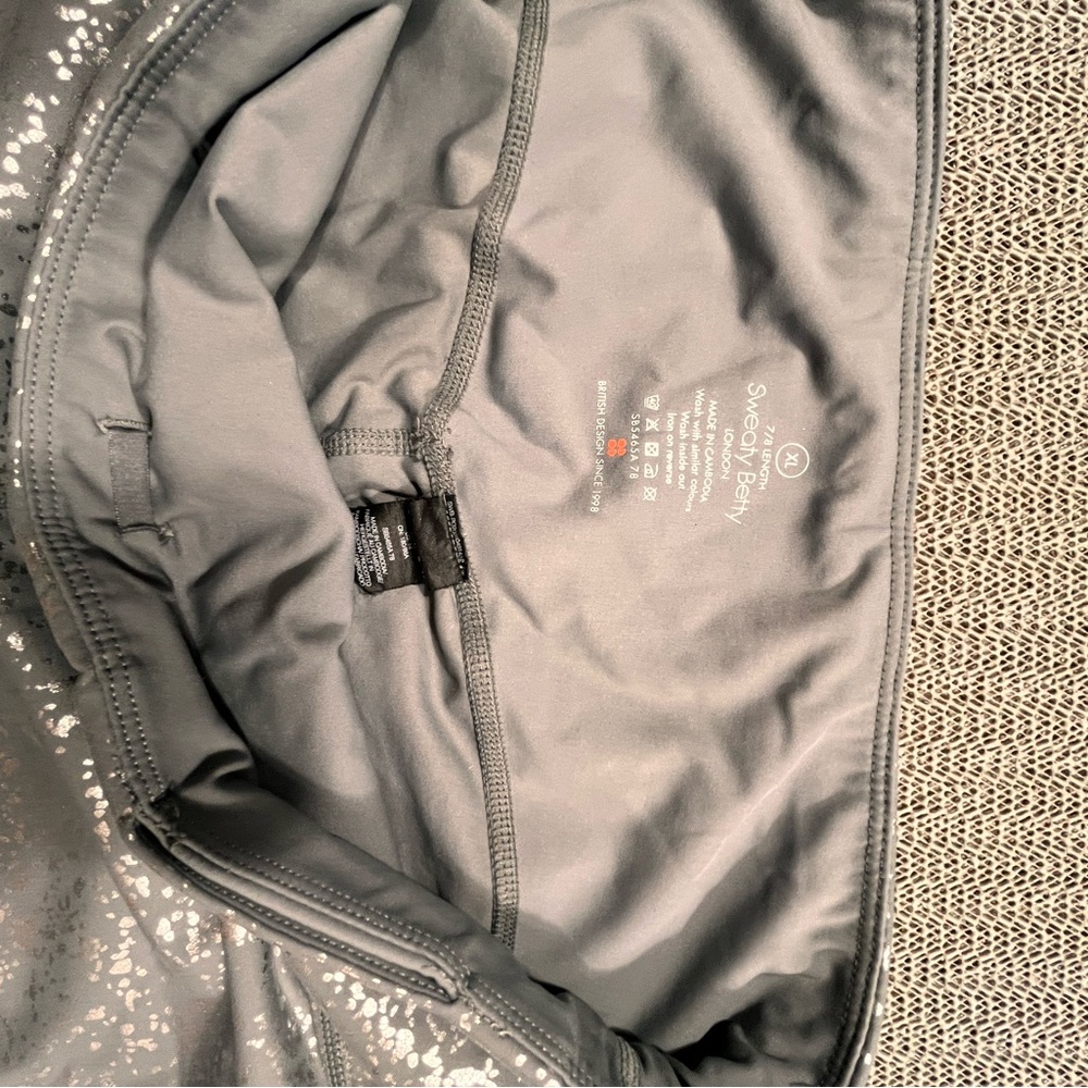 Sweaty Betty Silver Shimmery Leggings Women’s XL - Picture 10 of 10